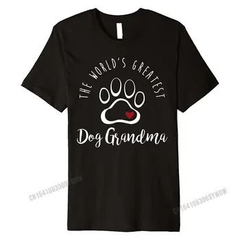 העולם הגדול ביותר של הכלב סבתא חולצה, אני אוהב את הכלב שלי מתנה חולצת מעצבים קיץ כותנה גברים חולצות Tees עיצוב