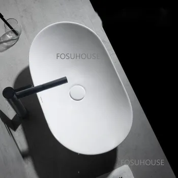 מודרני פשוט קרמיקה אגן ריהוט אמבטיה אליפסה כיור כיור אישית יצירתית ביתיים שירותים כיור כיור קערה