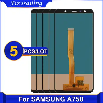 חתיכת 5 מבחן TFT incell LCD עבור סמסונג Galaxy A7 2018 LCD SM-A750F A750F A750 צג עם מסך מגע דיגיטלית החלפת
