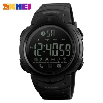 SKMEI 5Bar חכם עמיד למים שעון דיגיטלי Relogio Masculino שעון חכם גברים קלוריות שעון Bluetooth תואם-שעונים