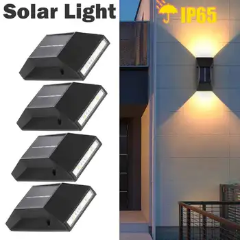 1/2/4/8PCS סולארית LED אור חיצונית גן מנורת LED תאורה סולארית חיישן IP65 עמיד למים חזק קישוט השמש אור הקיר