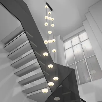 מודרני מינימליסטי תליון הובילו, מנורות קישוט הבית וילה רוטרי מדרגות תליון מנורות בלובי המלון תליון מנורות