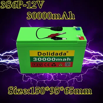 12V 30Ah 18650 ליתיום סוללה 3S6P מובנה הנוכחי גבוה 20A BMS עבור מתז, עגלות, ילדים של רכב חשמלי batterie