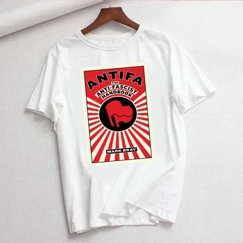 ANTIFA Antifascist אנרכיה אנרכיסט חולצות קיץ מזדמן נשים חולצת שרוול קצר נקבה חולצות Tees עבור גברים ונשים