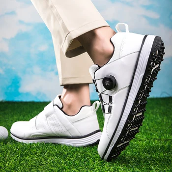 אימונים חדשה, גולף נעלי גברים יוקרה גולף לובש לגברים גודל גדול 36-47 נעלי הליכה אנטי להחליק נעלי ספורט אתלטי