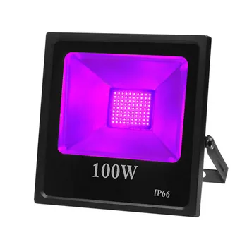 100W LED UV אור שחור שחור להציף אור DJ שלב לשטוף UV אור שחור IP66 חיצוני LED מקור אור על הזוהר מסיבת הבמה תפאורה