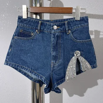 2023SS קיץ אופנה יוקרתי לנשים יהלומים דנים קאובוי מזדמנים מכנסיים קצרים מכנסיים למען הגברת Ddxgz2 3.20