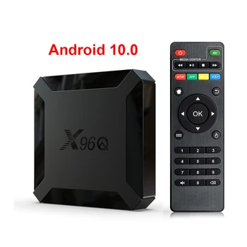 אנדרואיד 10 הטלוויזיה Box Allwinner H313 2.4 GHz 2GB 16GB WiFi 4K נגן המדיה של Google של משחקי וידאו 3D Smart TV-Set top Box X96Q pk h96max