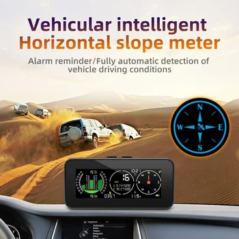 האד המכונית Inclinometer GPS מד מהירות Moto תצוגה עילית דיגיטלית מהירות במדרון מטר מצפן דרך 4x4 אביזרים לרכב גאדג ' טים