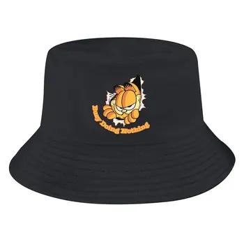 עסוק לא עושה כלום יוניסקס דלי כובעים גאר שדה חתול כתום היפ הופ דיג שמש כובע אופנה סגנון מעוצב