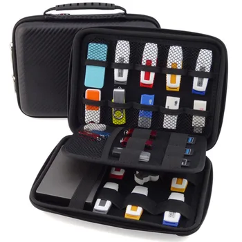 עמיד למים עור PU תיק על דיסק קשיח נייד כבל נתונים USB דיגיטלי להגן שקית אחסון רב תכליתי נסיעות לסחוב את התיק