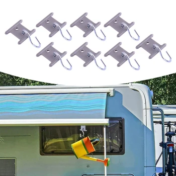 8 סטים עמיד קמפינג סוכך ווים קליפים RV אוהל אור קולבים אביזרים מתאימים קרוואן קרוואן
