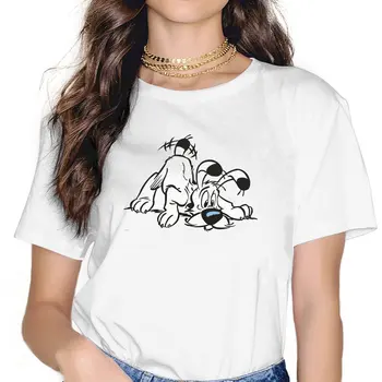 אסטריקס-le Gaulois הכלב חולצה Harajuku פאנק נשים Tees O-צוואר