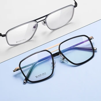 חדש האולטרה טיטניום מסגרת משקפיים גברים מותאם אישית רואי Presbyopic משקפיים מרובעות גדולות מרשם מחזה 2022