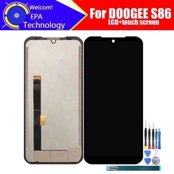 6.1 אינץ Doogee S86 תצוגת LCD+מסך מגע דיגיטלית הרכבה 100% מקורי חדש LCD+מגע דיגיטלית עבור DOOGEE S86 PRO+כלים.