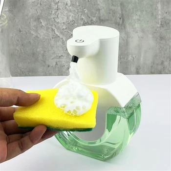 4 הילוכים אוטומטית קצף מתקן קיר רכוב אינפרא אדום חיישן סבון מתקן את חדר האמבטיה ללא מגע החיטוי בקבוק 420ML
