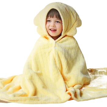 תינוק רחצה הגלימה ילד מצויר ילדה אולטרה-רך עם ברדס הספא חלוק מגבת תינוק מקלחת מתנה לילדים שמיכה