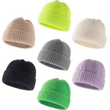כובעי חורף עבור הילד לסרוג בובה כובע 2022 ילדים כובעים עבור בנות בנים חמים כובע ילדים אביזרים