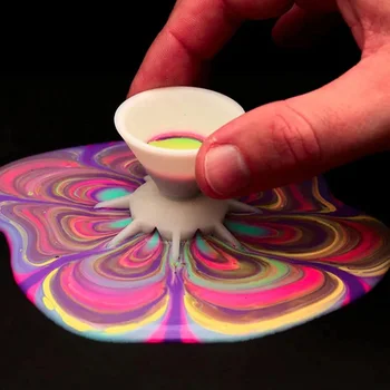 צבע אקרילי לשפוך פיצול כוס מיני 7-רגל משפך פיצול גביע עבור DIY להכנת לשפוך ציור מנדלה פרח גרפיטי אביזרים