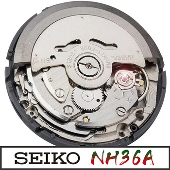 יפן SEIKO NH36A/NH36 מכני תנועה חדשה ייבוא אוטומטי העצמית מתפתל 4R36A עם לבן תאריך/שבוע גלגל 24 תכשיטים