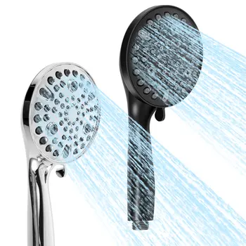 לחץ גבוה ראש מקלחת 10-מצב כף יד המקלחת חיסכון במים ראש מקלחת גשם מובנה עם כוח לשטוף 59 אינץ הצינור.