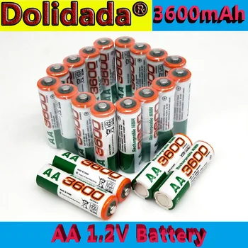 Dolidada 100% Nieuwe Aa Batterij 3600 Mah Oplaadbare Batterij, 1.2 V Aa Ni-Mh Batterij, Geschikt Voor Klokken, Muizen, מחשבים