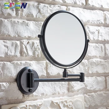 ברונזה שחור מראות אמבטיה SDSN פליז, נחושת המראה בחדר האמבטיה 3x 5x 10x אמבטיה במראה האופנה ליידי כביסה מראה קוסמטית