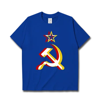 המועצות מגל כשל CCCP הסוציאליזם בברית המועצות לשעבר mens חולצה חולצות ספורט של גברים אופנת רחוב בגדי הקיץ