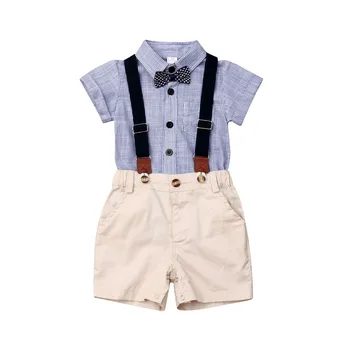 Citgeett הקיץ היילוד פעוט, תינוק בגדים עם שרוולים קצרים חולצה חולצות מכנסיים קצרים ' נטלמן, תלבושת של בגדים סרבל להגדיר