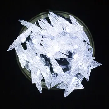 4.9 מ ' 30LED כוכבים חוטי נחושת פיות אורות מחרוזת אנרגית שמש אור זר חתונה חג המולד חג גרלנד קישוט מנורה
