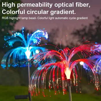 LED סולארית שכבה כפולה מדוזה אורות חיצוני עמיד למים תפאורה אור על חצר הגן הדשא Luces Solares פארא חיצוני