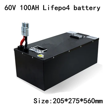 60V 100AH מתח גבוה RV סוללת Lifepo4-Pack עם 120A BMS סולאריות אחסון אופנוע חשמלי רכבי סיור + 10A מטען