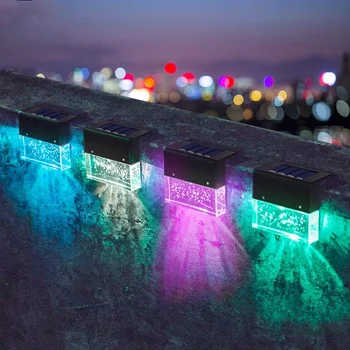 LED סולארית הגדר אור חיצוני חצר בית גן אור קישוט RGB דיקט עמיד למים אור תאורה חיצונית מחרוזת נורות