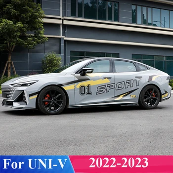 על Changan UNI-V חד V 2023 2022 אביזרי הרכב הגוף הצדדים דקורטיביים מדבקות ספורט לקצץ פסים
