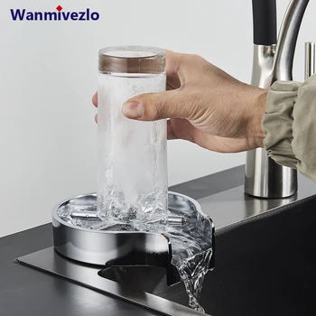 מטבח נירוסטה זכוכית מכונת כביסה יין כוס תה כוס חלב בקבוק חינם ניקוי Rinser אוטומטי לכוס זכוכית מכונת כביסה בלחץ גבוה